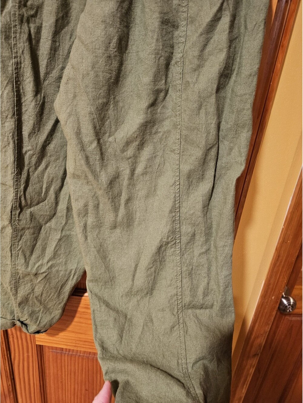 Max Studio London Green Olive Stretcht Cargo Pants Womens Size XL - Picture 12 of 12